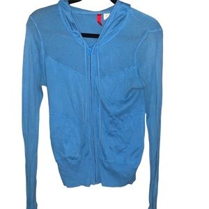 Blue H&M Knit Zip Up Jacket
